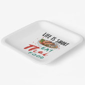 人生はタイ食べ食の短さ ペーパープレート (傾斜あり)