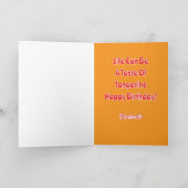 人生はタンジェリンハッピーバースデーの味になることができる カード (内部)