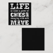人生はチェスのゲームのようなものだ – それぞれで変化する スクエア名刺 (正面/裏面)