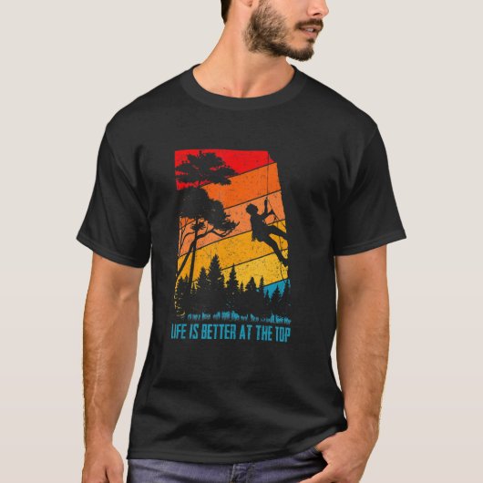 人生はトップ登山岩クライマーBoで良い Tシャツ (正面)