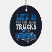 人生はトラックで良い休日ノベルティ セラミックオーナメント (右)