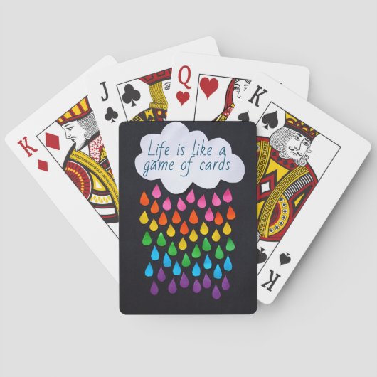 人生はトランプのゲームのようおもしろい引用文 トランプ (裏面)