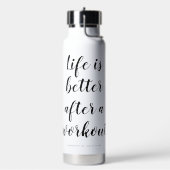 人生はトレーニングスポーツの後カスタムの方が良い ウォーターボトル (左面)