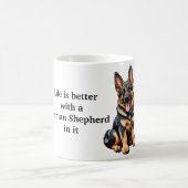 人生はドイツの羊飼いより良い コーヒーマグカップ (中央)