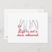 人生はドレスのリハーサルではない ポストカード (正面/裏面)