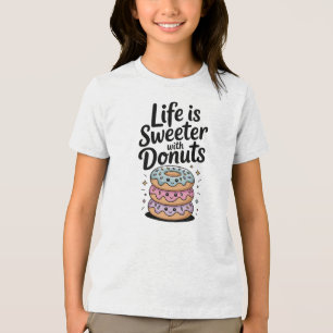 人生はドーナツに甘い キッズ トライブレンドTシャツ