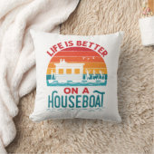 人生はハウスボートハウスボートボートで良い クッション (ブランケット)