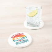 人生はハウスボートハウスボートボートで良い コースター (側面)