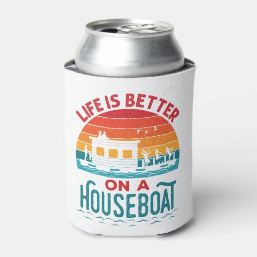 人生はハウスボートハウスボートボートで良い 缶クーラー (缶正面)
