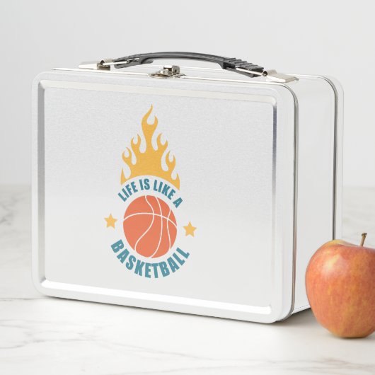 人生はバスケットボールのようなものだ メタルランチボックス (インサイチュ)