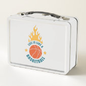 人生はバスケットボールのようなものだ メタルランチボックス (裏面)