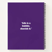 人生はバブルやる気を起こさせるデザイン ノートブック (裏面)