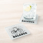 人生はバランスだ ガラスコースター (アングル)