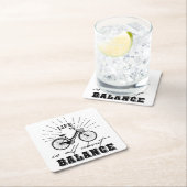 人生はバランスだ スクエアペーパーコースター (インサイチュ)