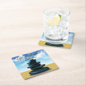 人生はバランスだ スクエアペーパーコースター (インサイチュ)