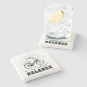 人生はバランスだ ストーンコースター (横)