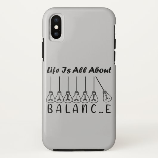 人生はバランスです モチベーション Case-Mate iPhoneケース (裏面)