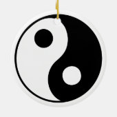 人生はバランスに関わる。二コイと水百合 セラミックオーナメント (裏面)