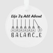 人生はバランスのインスピレーションやる気を起こさせるだ オーナメント (裏面)