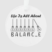 人生はバランスのインスピレーションやる気を起こさせるだ オーナメント (正面)