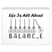 人生はバランスのインスピレーションやる気を起こさせるだ カレンダー (カバー)
