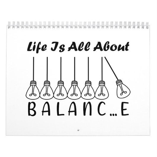 人生はバランスのインスピレーションやる気を起こさせるだ カレンダー (カバー)