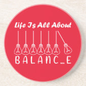 人生はバランスのインスピレーションやる気を起こさせるだ コースター (正面)