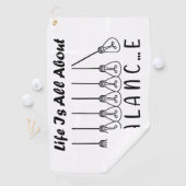 人生はバランスのインスピレーションやる気を起こさせるだ ゴルフタオル (インサイチュ)