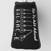 人生はバランスのインスピレーションやる気を起こさせるだ ゴルフヘッドカバー (回転90)