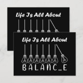 人生はバランスのインスピレーションやる気を起こさせるだ サンキューカード (正面/裏面)