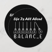 人生はバランスのインスピレーションやる気を起こさせるだ シーズンカード (正面/裏面)