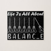 人生はバランスのインスピレーションやる気を起こさせるだ ジグソーパズル (横)