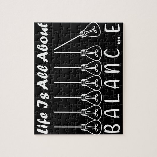 人生はバランスのインスピレーションやる気を起こさせるだ ジグソーパズル (縦)