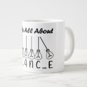 人生はバランスのインスピレーションやる気を起こさせるだ ジャンボコーヒーマグカップ (正面右)