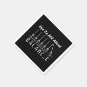 人生はバランスのインスピレーションやる気を起こさせるだ スタンダードカクテルナプキン (角)