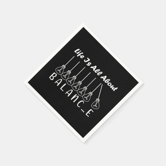 人生はバランスのインスピレーションやる気を起こさせるだ スタンダードカクテルナプキン (角)