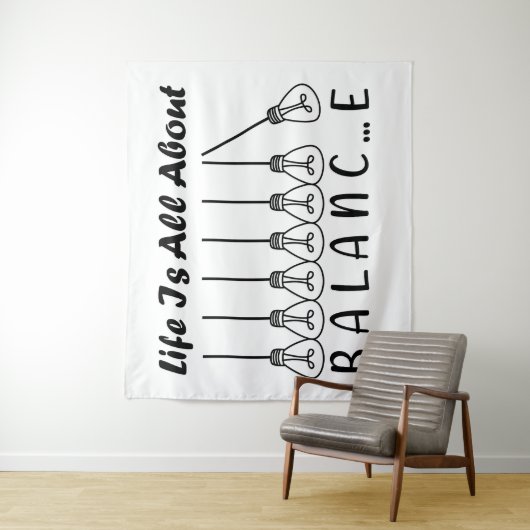 人生はバランスのインスピレーションやる気を起こさせるだ タペストリー (インサイチュ)