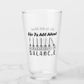 人生はバランスのインスピレーションやる気を起こさせるだ タンブラーグラス (正面)