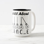 人生はバランスのインスピレーションやる気を起こさせるだ ツートーンマグカップ (正面右)