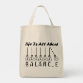 人生はバランスのインスピレーションやる気を起こさせるだ トートバッグ (裏面)
