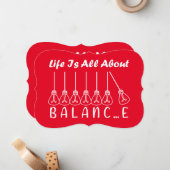 人生はバランスのインスピレーションやる気を起こさせるだ ノートカード (正面/裏面インサイチュ)