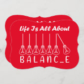 人生はバランスのインスピレーションやる気を起こさせるだ ノートカード (正面/裏面)