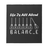 人生はバランスのインスピレーションやる気を起こさせるだ ノートパッド (正面)