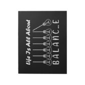 人生はバランスのインスピレーションやる気を起こさせるだ ノートパッド (回転)