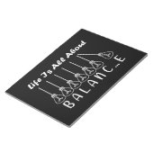 人生はバランスのインスピレーションやる気を起こさせるだ ノートパッド (アングル)