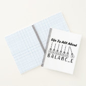 人生はバランスのインスピレーションやる気を起こさせるだ ノートブック (内部)