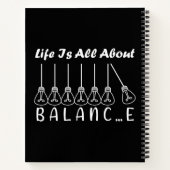 人生はバランスのインスピレーションやる気を起こさせるだ ノートブック (裏面)