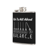 人生はバランスのインスピレーションやる気を起こさせるだ フラスク (左)