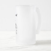 人生はバランスのインスピレーションやる気を起こさせるだ フロストグラスビールジョッキ (正面右)