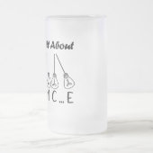 人生はバランスのインスピレーションやる気を起こさせるだ フロストグラスビールジョッキ (中央)